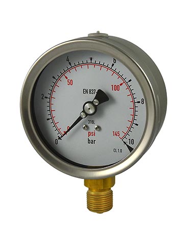 1220 Glycerin filled pressure gauge