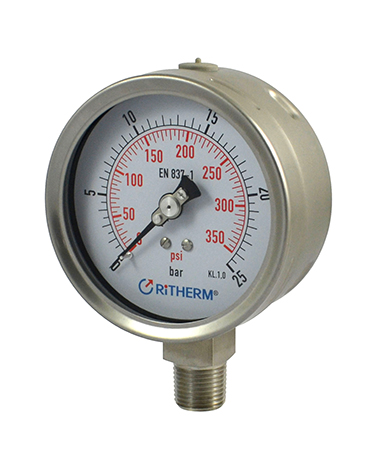 1321 All stainless steel  oil filled pressure gauge