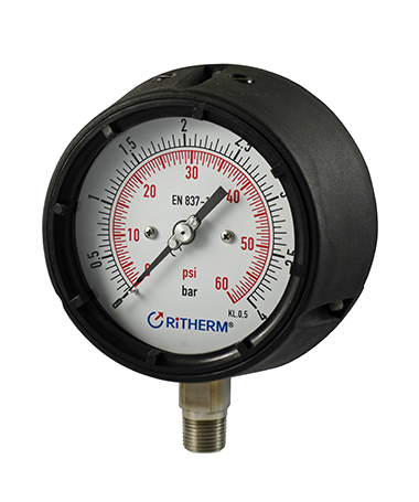 1360 Polypropylene case pressure gauge