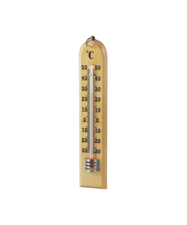 2265 Household glass thermometer  with wood body