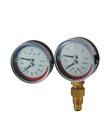 2730 Bimetal thermo-manometer, heavy duty