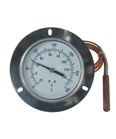 2422 Liquid expansion thermometer with flange