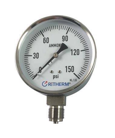 1151 Ammonia Stainless steel dry  pressure gauge