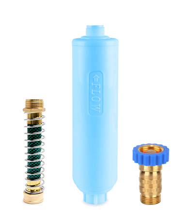 RV Water filter with Flexible Hose Protector