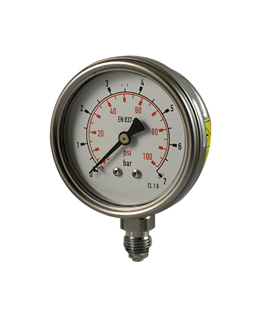 1311 All stainless steel  hydraulic pressure gauge