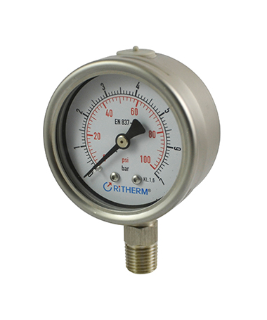 1325 DIN Case all stainless steel  pressure gauge