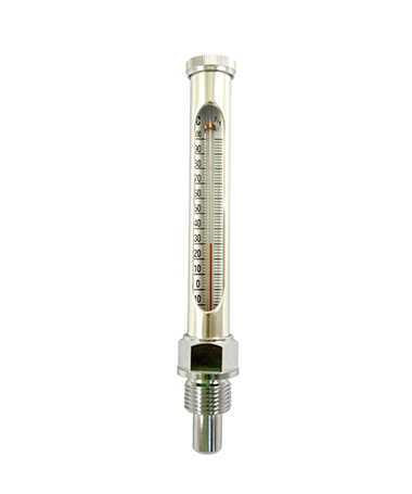 2109 Inner scale round  glass  thermometer with aluminum  protective case